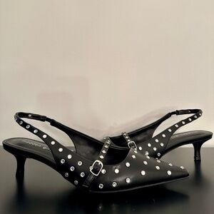 Madden Girl Studded Slingback Heels 9.5